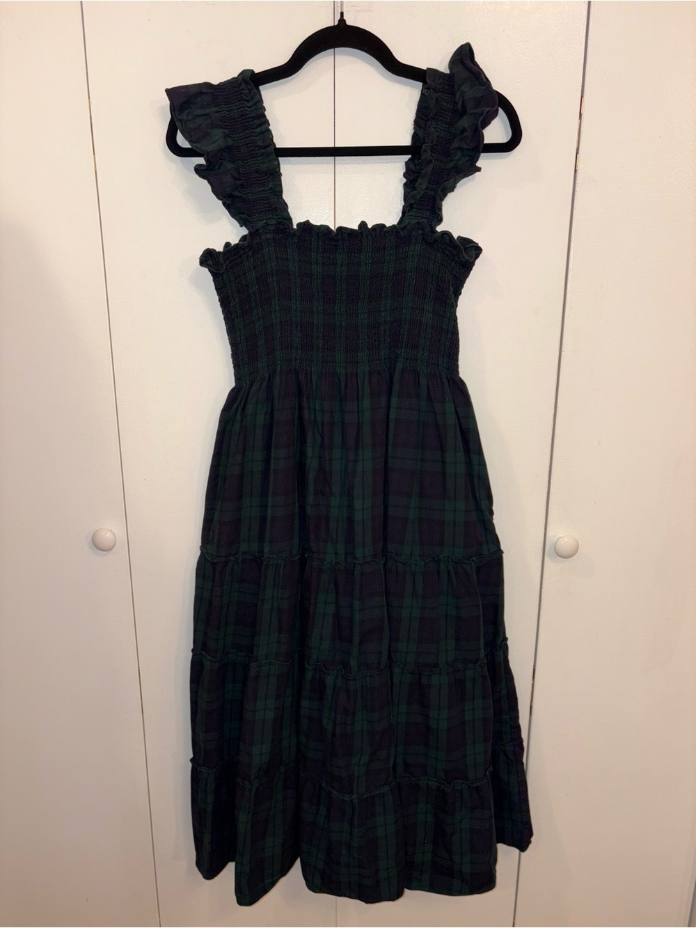 Hill House Home Ellie Nap Dress in the Blackwatch Tartan 💯% Cotton Size XL - Picture 4 of 5